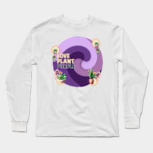 Flower Plant Purple Geometric #67 Long Sleeve T-Shirt